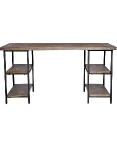 Rajtai Reclaimed Wood and Metal Office Desk