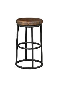 Reclaimed Wood and Iron Stool