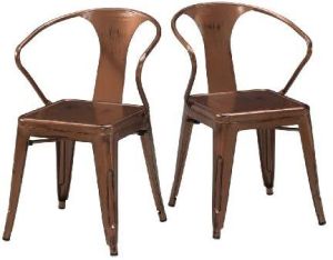 Set Of 2 Industrial Style Bar Chair