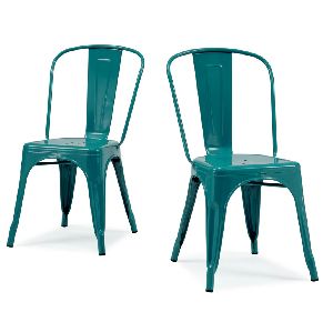 Set of 2 Rajtai Metal Bar/Kitchen Chair