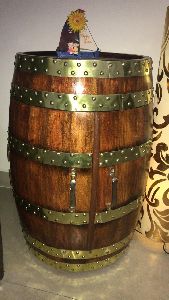 Wooden Storage Barrel