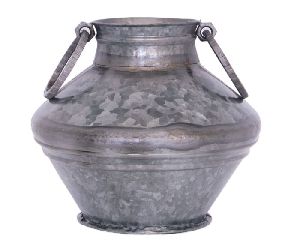13x11 Inch Galvanized Metal Water Pot