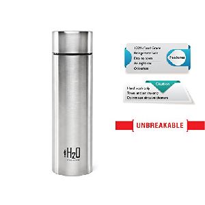 Cello H2O Stainless Steel Water Bottle, 1 Litre, Silver