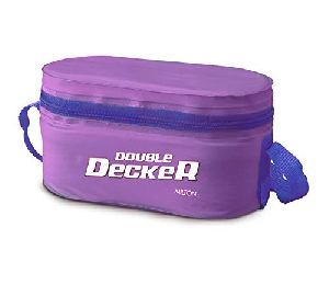 Milton Double Decker Lunch Box, (3 Container) Purple