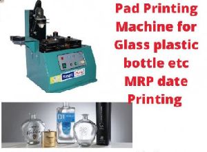 Pad Printing Machine for plastic and glass Bottle MRP and date Printing