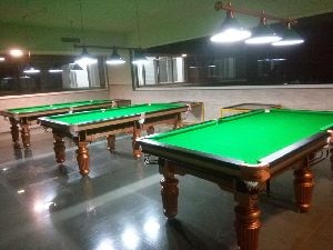 Golden & Green Billiard Pool Table with accessories