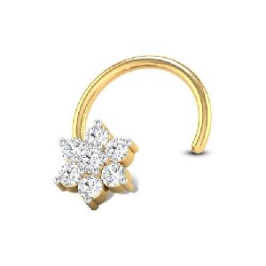 Daimond Polished Diamond Nose Pin, Occasion : Party Wear