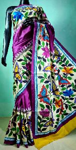 Kantha Embroidery saree