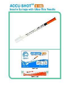 Accu-Shot U-100 Insulin Syringe