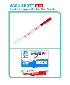 Accu-Shot U-40 Insulin Syringe