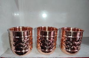 Copper Glass Set of 3