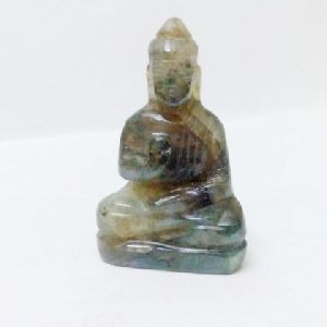 Labradorite Stone Buddha Statue