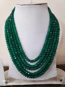 Natural Green Onyx Laser Cut Beads