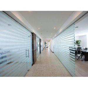 toughened glass partition