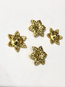 Copper Coated Flower Beads