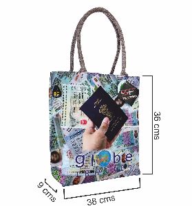 Canvas Tote Bag STB012- Globe Trotter