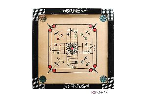 Korners Round Pocket Carrom with Ludo Board (20 Inches)