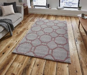 Hand Tufted Ombre Grey Rose Rug