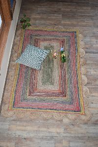 Jute Braided Floor Rug Carpet