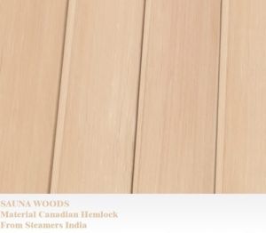 Steamers India Canadian Hemlock Sauna Room Wood Panel, Color : Light Brown