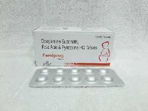 Doxylamine Succinate 10 Mg Folic Acid 2.5 Mg &amp;amp;amp;amp; Pyridoxine HCL 10 Mg Tab