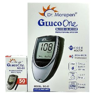 Dr. Morepen BG-03 Gluco One Glucometer Combo, 50 Strips