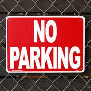 No Parking Tin Board