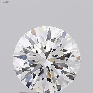 3.51 H VVS2 Round Brilliant Ideal Cut IGI Certified Lab Grown Polish Diamond