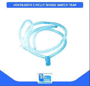 Ventilator Circuit with Single Water Trap