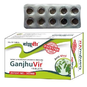 GanjhuVir Ayurvedic Antiviral Tablets (1 Strip)