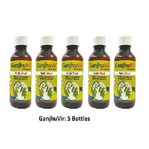 GanjhuVir Ayurvedic Antiviral 100ml Syrup (Pack of 5 bottles)