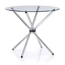 Round Metal Glass Table