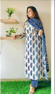 Trendy Beautiful Multicolor Print Ruchir Cotton Suits