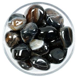 Black Agate Tumbled Stone