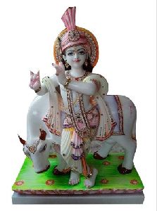 White Marble Krishna Statue