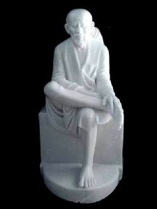 White Marble Sai Baba Statue