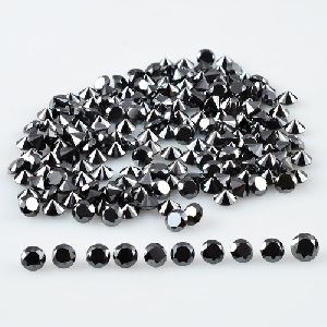 3.00 mm Size Round Cut AAA Quality Black Loose Diamonds