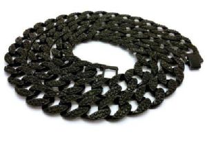 50.00 Ct. Black Diamond Miami Cuban Link Chain Necklace For Men's