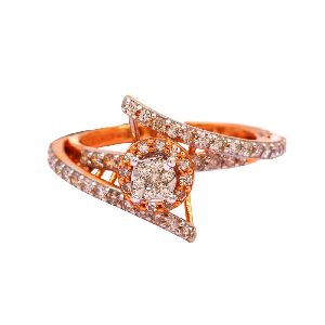 Wholesale Good Price Custom Rose Gold Natural Diamond Women Rings Fashion Diamond Rings by Djewels