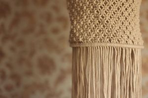 Boho Cotton Macrame Lantern, For Decoration, Color : Brown, Creamy