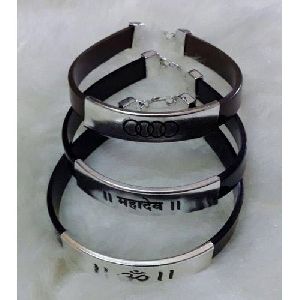 Leather Silver Bracelet