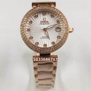 Omega De Ville Ladymatic White Dial Rose Gold Women&amp;rsquo;s Watch