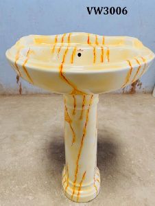 VW3006 Vitrosa Star Gold Series Pedestal Wash Basin