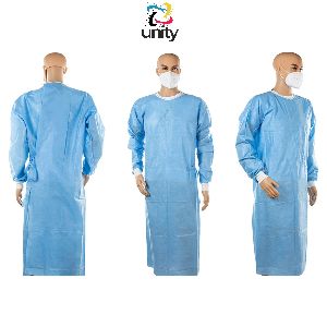 KSAFE Blue Unisex Gown For Hospital and Clinical Use AAMI Level 3