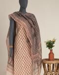 Hand Block Bagh Print Kota Doria Top With Chanderi Dupatta