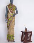 Kalamkari Printed Cotton Silk Saree with Blouse