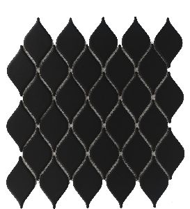 Eye Matt Black Mosaic Tiles