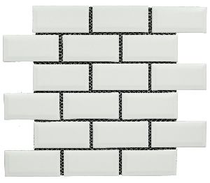 Rectangle Matt White Mosaic Tiles