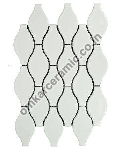 Lantern Glossy White Mosaic Tiles