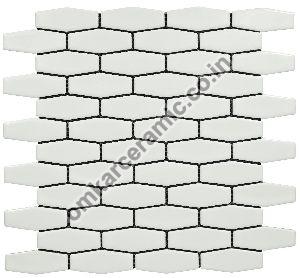 Stretch Hexagon Glossy White Mosaic Tiles